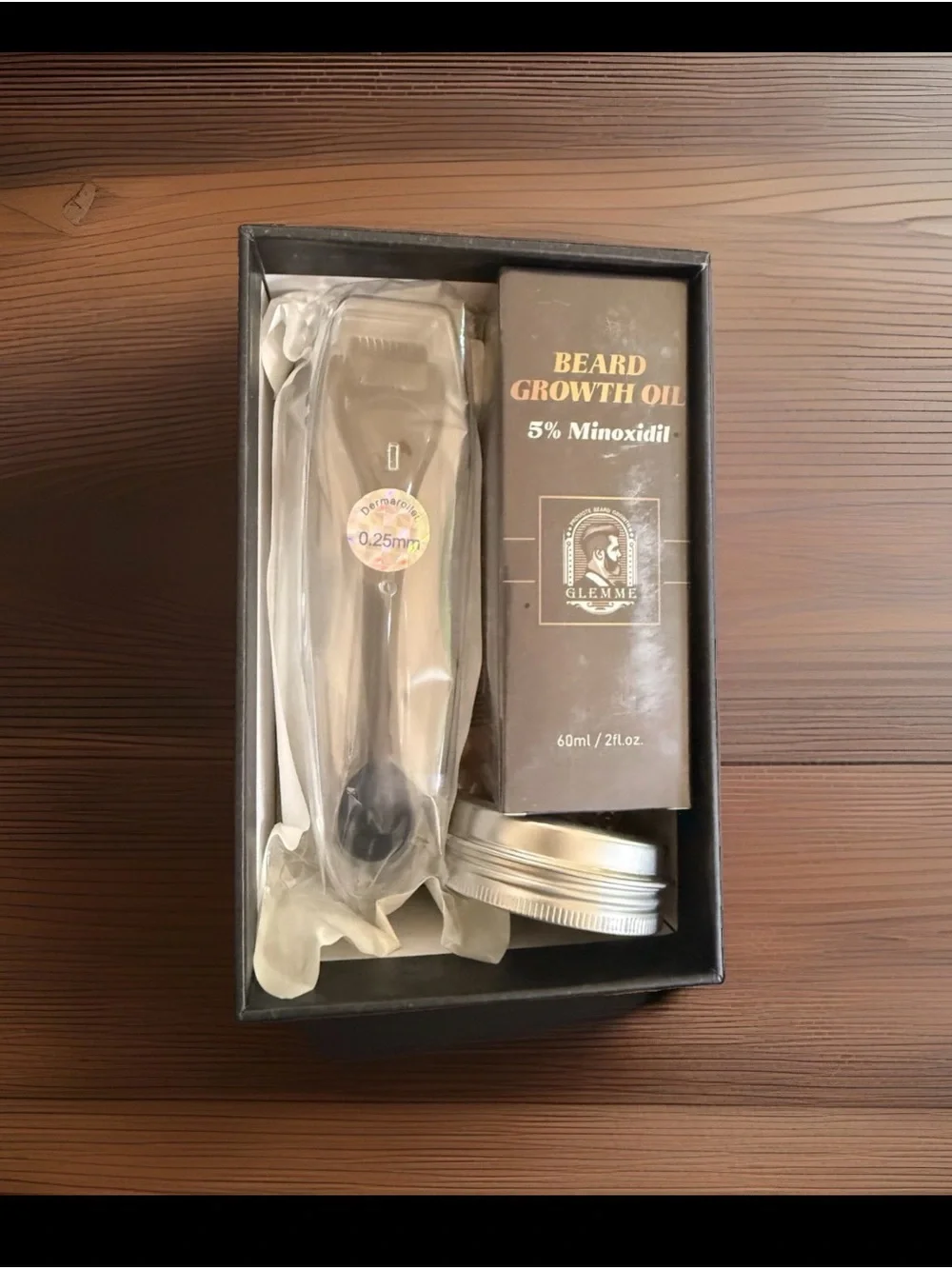 Premium Beard Growth Kit for Men -  Derma Roller, Beard Balm,Comb & Travel Bag